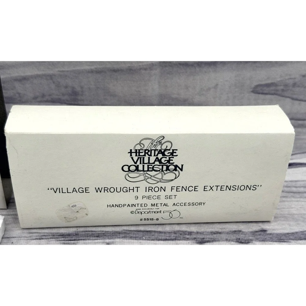 DEPT 56 HERITAGE VILLAGE COLLECTION WROUGHT IRON‎ GATE AND FENCE WITH EXTENSIONS